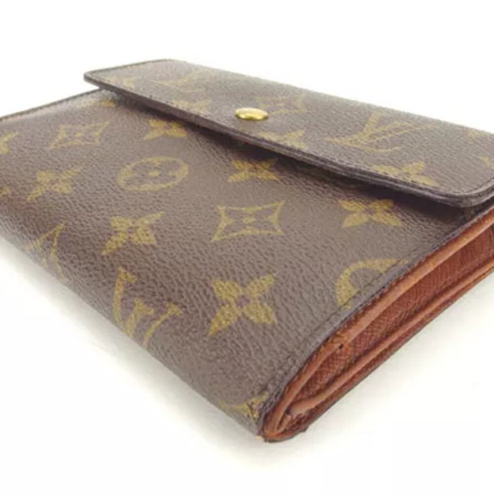 Louis Vuitton Wallet Purse Trifold Monogram Brown Woman Authentic Used - Picture 5 of 6